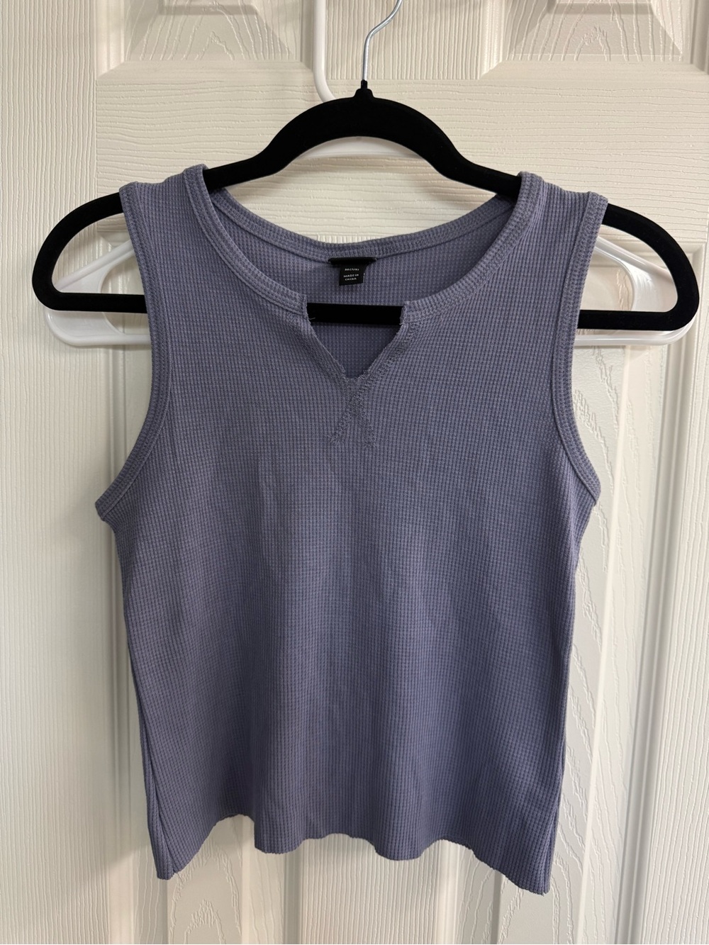 art class Lavender Ribbed Tank Top with V-Notch
